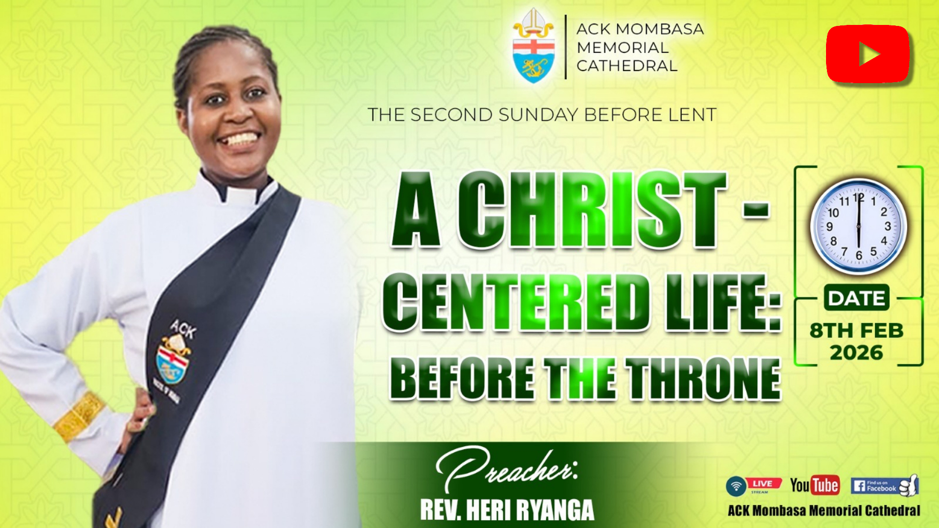 SERVICE SERMON:  A CHRIST CENTERED LIFE: BEFORE THE THRONE